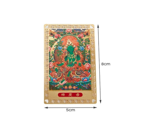 Золота картка Зелена Богиня Тара з Непалублагородна в храмі в стопи Боудханатх у Катманду