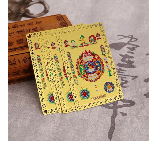 Золота картка Космічна Черепаха з Непалу благодарна в храмі Zodiac Allies (Кролик, Овця, Кабон)