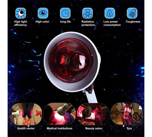 Інфрачервона теплова фізіотерапевтична лампа для терапії ревматизму, гіперліпідемії, ларингіту вірусних