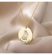 Золота Підвіска Кулон Кролик для сили та накопичення грошей любов романтика та партнерство