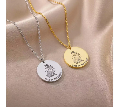 Золота Підвіска Кулон Кролик для сили та накопичення грошей любов романтика та партнерство