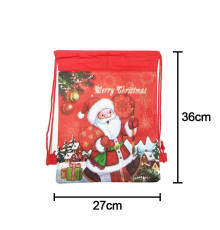 Новорічна Різдвяна сумка для подарунків червона Merry Christmas 36x27см