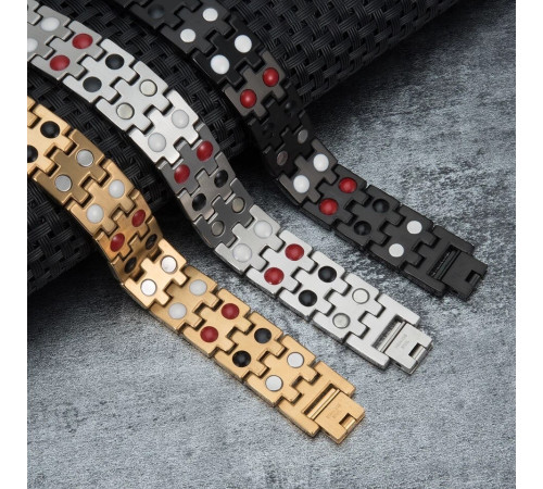 Турмаліновий браслет Біомагінтний із Титаном, Германієм і Біофотонами Energy 5в1