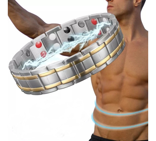 Турмаліновий браслет Ультраміцний Біомагінтний з Титаном, Германієм і Біофотонами Energy 5в1