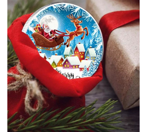 Срібна Різдвяна монета Санта Клаус для удачі