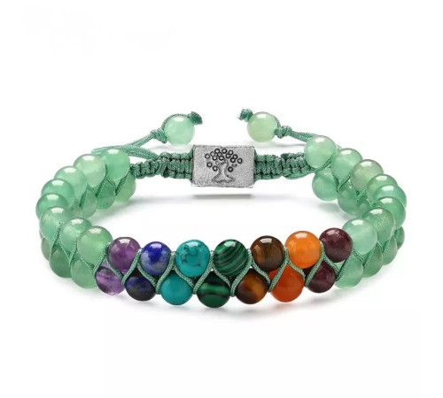 Нефритовий браслет Життєвої Сили 7 Чакр для захисту