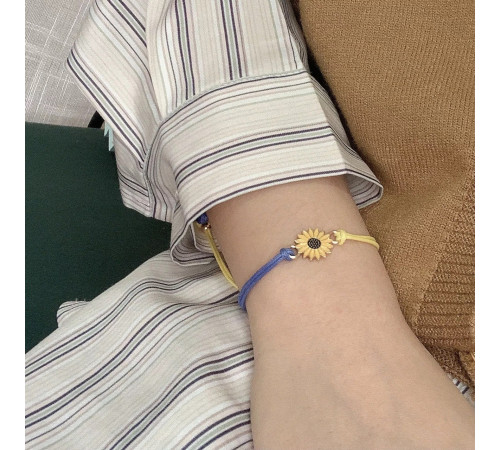Український браслет із соняшником для щастя, життєва сила й оптимізм