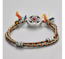 Тибетський захисний браслет червона нитка ручної роботи Подвійної Ваджери з часом приносить захист