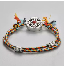 Тибетський захисний браслет червона нитка ручної роботи Подвійної Ваджери з часом приносить захист