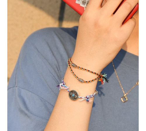 Тибетський захисний браслет червона нитка ручної роботи Подвійної Ваджери з часом приносить захист