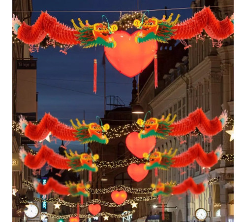 Китайський Дракон Червоний Великий приносить великий успіх, влада приносить у дім достаток, престиж і удачу