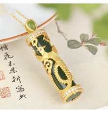 Золота підвіска Фенікс із турмаліном і фіанітами символ вічности, щасливого життя слави, популярності