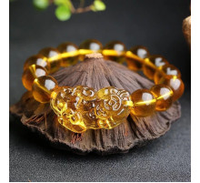 Пі Яо З Браслета З Гранених Цитринових Бусин