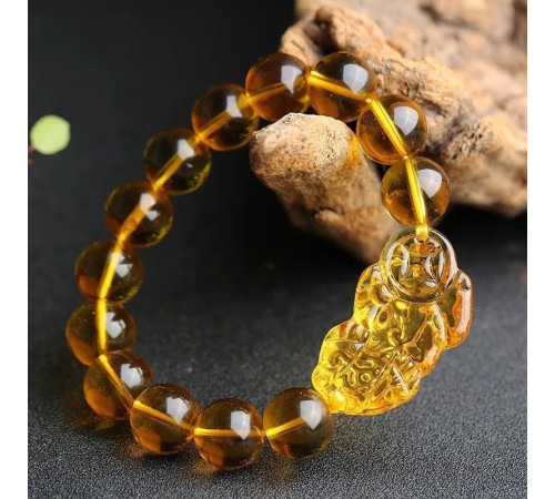Пі Яо З Браслета З Гранених Цитринових Бусин
