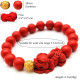 Браслет Пі Яо з намистиною з червоного корала, щоб залучити багатство та вдалий прибуток, зберегти свій капітал