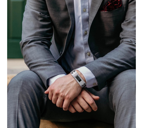 Чоловічий Магнітний турмаліновий браслет 5в1 титановий для здоров'я й енергії з кристалами