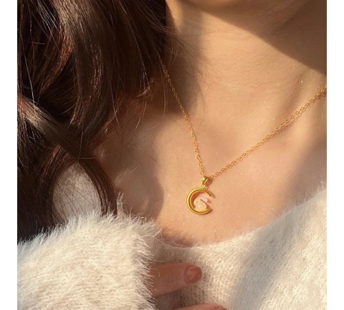 Золота турмалінова підвіска кролик на місяці для багатства, процвітання здоров'я 24К