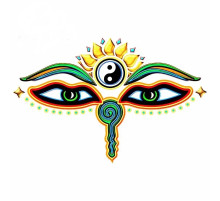 Наклейка Очі Будди для захисту і до Церкви видненню Непал