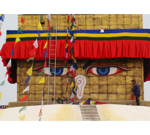 Наклейка Очі Будди для захисту і до Церкви видненню Непал