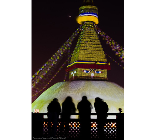 Наклейка Очі Будди для захисту і до Церкви видненню Непал