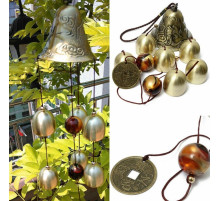 Музика вітру із 6 дзвіночками для приваблення грошової удачі Тибет