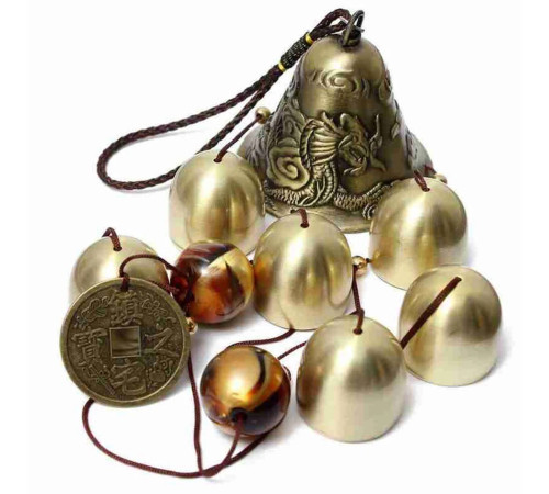 Музика вітру із 6 дзвіночками для приваблення грошової удачі Тибет
