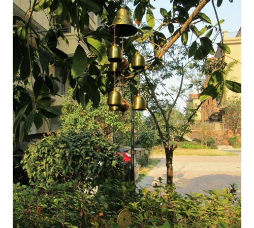 Музика вітру із 6 дзвіночками для приваблення грошової удачі Тибет