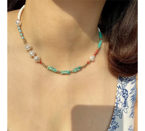 Красиве намисто із зеленим каменем Roxi для чарівності