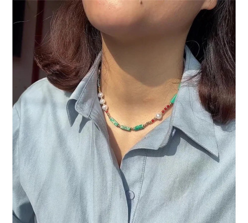 Красиве намисто із зеленим каменем Roxi для чарівності