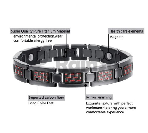 Турмаліновий браслет чорний інфрачервоний промінь