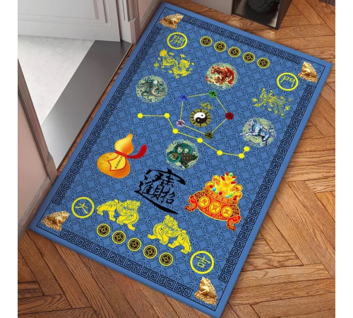 Килимок придверний «Процвітання Дому» блакитний 40Х60см