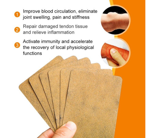 Знеболювальний магнітно-інфрачервоний пластир з імбиром 6 штук