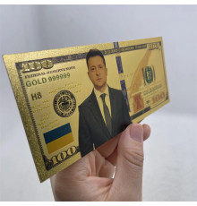 Золота Купюра 100 доларів Президент Зеленський для приваблення до будинку багатство та процвітання