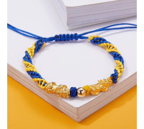 Тибетський браслет Подвійний Пі Яо з символом нескінченності для процвітання й багатства