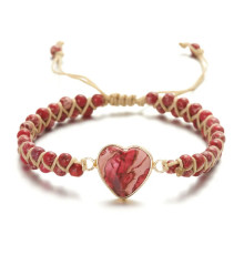 Тибетський плетений браслет із Червоного Агата для багатства та здоров'я