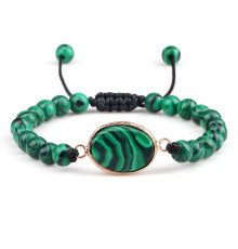 Тибетський плетений браслет із Малахіту для приваблення багатства