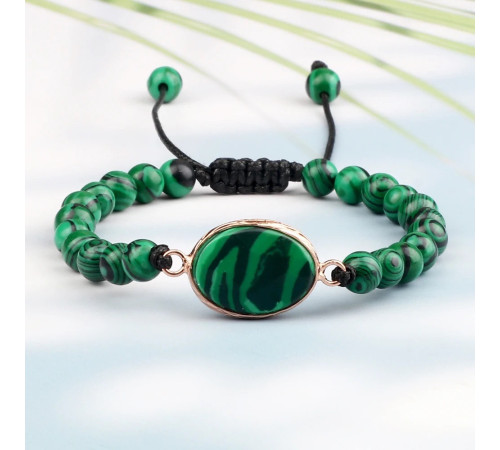 Тибетський плетений браслет із Малахіту для приваблення багатства