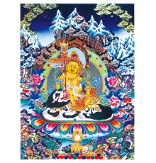 Тибетська Танка Жовтий Джамбала для фінансової допомоги 50Х69 см