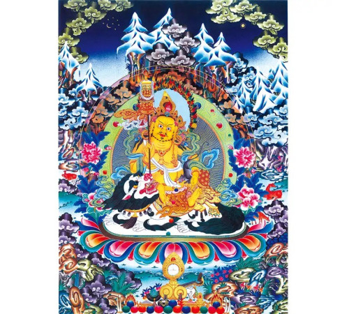 Тибетська Танка Жовтий Джамбала для фінансової допомоги 50Х69 см