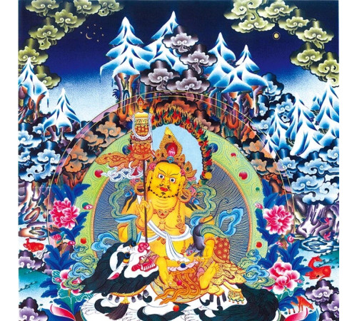 Тибетська Танка Жовтий Джамбала для фінансової допомоги 50Х69 см