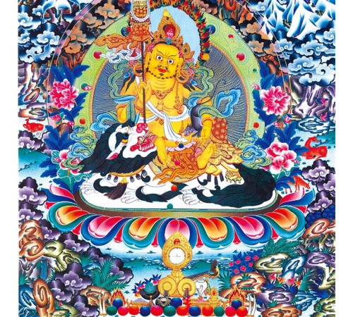 Тибетська Танка Жовтий Джамбала для фінансової допомоги 50Х69 см