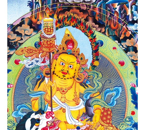 Тибетська Танка Жовтий Джамбала для фінансової допомоги 50Х69 см