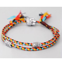 Тибетський браслет Будда на кольоровій нитці для здоров'я та здійснення ваших бажань