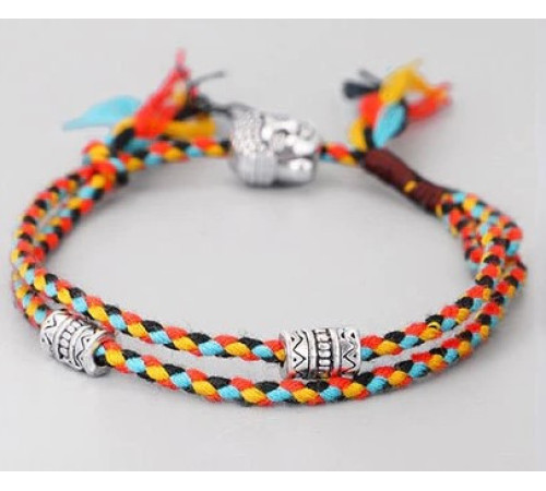 Тибетський браслет Будда на кольоровій нитці для здоров'я та здійснення ваших бажань
