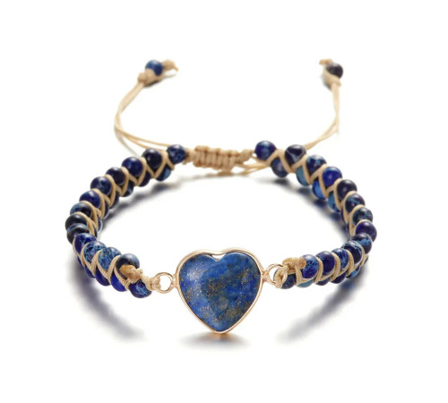Тибетський плетений браслет із синього Лазуриту для здоров'я та довголіття