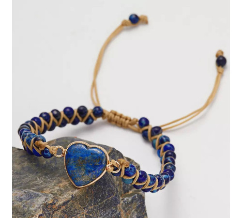 Тибетський плетений браслет із синього Лазуриту для здоров'я та довголіття