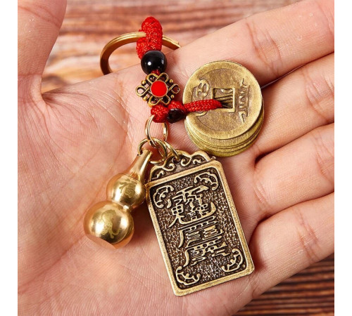 Брелок Дракон з Тай Суй заручиться підтримкою Бога Року з гарбузом Ву-Лу Здоров'я і священною пудрою калачакри