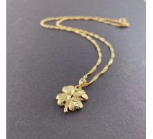 Золота підвіска Чотирилиста конюшина для удачі та процвітання