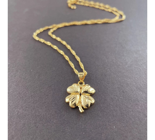 Золота підвіска Чотирилиста конюшина для удачі та процвітання