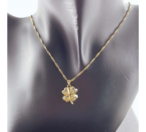 Золота підвіска Чотирилиста конюшина для удачі та процвітання